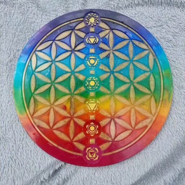Fleur de vie aux 7 couleurs