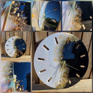 Horloge noire et blanche